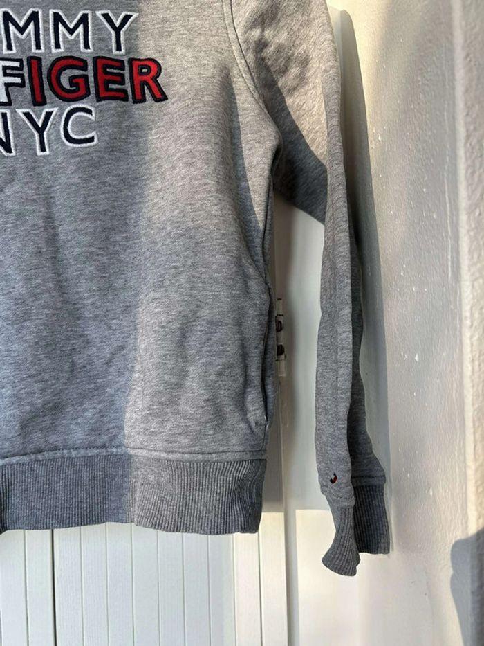 Sweat à capuche gris brodé Tommy Hilfiger - photo numéro 4