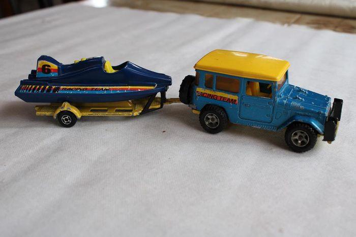 Majorette toyota Land cruiser plus remorque avec bateau - photo numéro 2