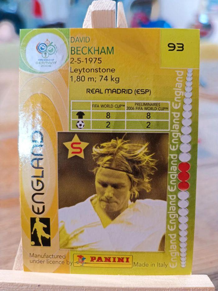 Carte panini Beckham WC 2006 - photo numéro 2