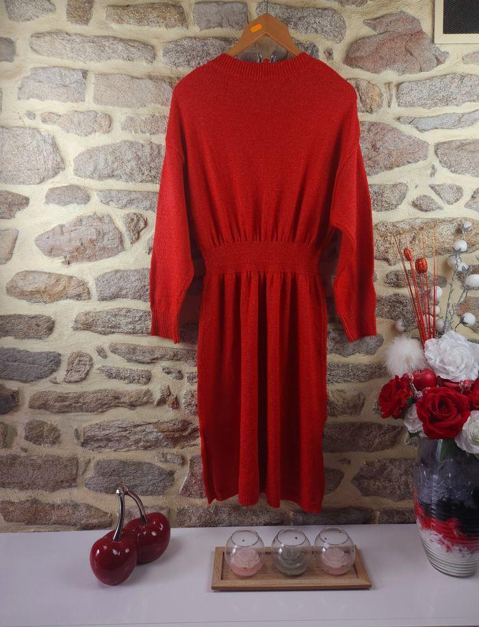 Robe pull en tricot épaules tombantes rouge Femme taille 52 marque Asos 🍬 - photo numéro 3