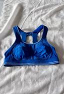 Brassière de sport taille 70A bleu et blanche marque Yvette