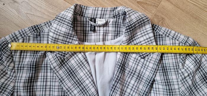 Veste lila oversize H&M double boutonnage a carreaux taille M - photo numéro 6