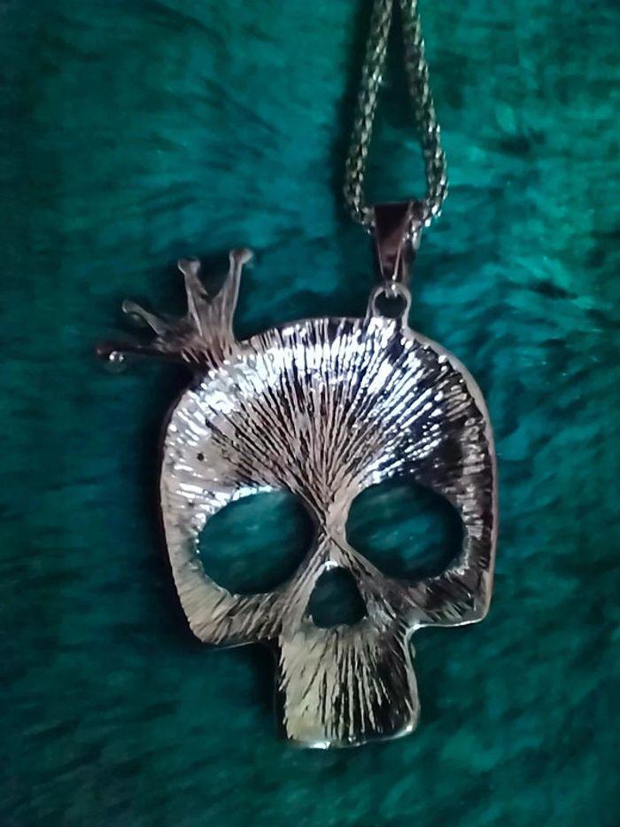 Collier à strass tête de mort - photo numéro 4