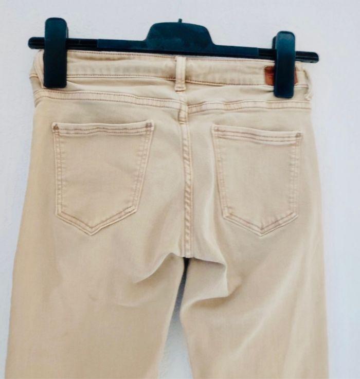 Jean taille basse  beige Zara T34 - photo numéro 4