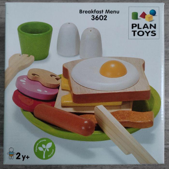 Set petit déjeuner en bois Plantoys NEUF - photo numéro 1