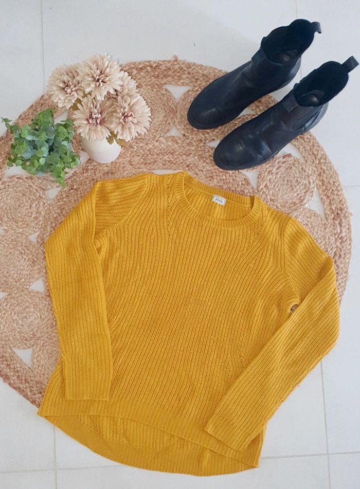 Pull en maille jaune moutarde - Pimkie - Taille S : 36 - 38 - photo numéro 1