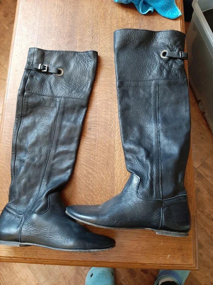 bottes hautes cuir - photo numéro 1