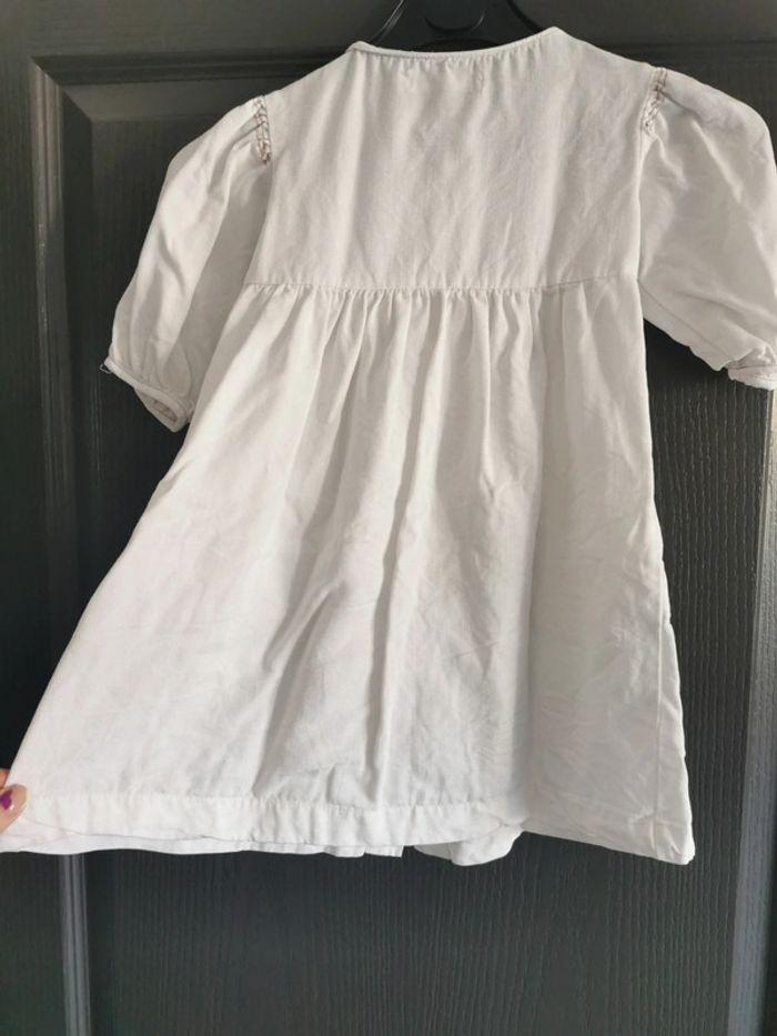 Robe blanche Zara taille 5 ans cérémonie mariage demoiselle d'honneur baptême fête - photo numéro 2