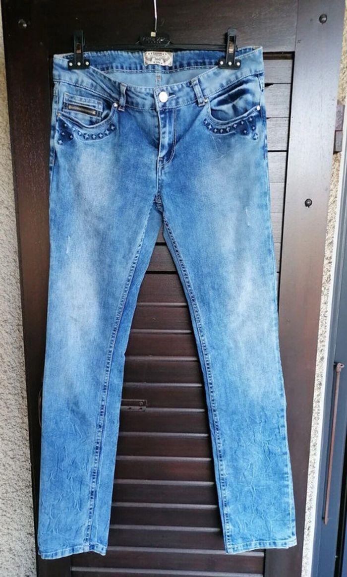 Jeans skinny, bleu, Promod, 40, - photo numéro 2