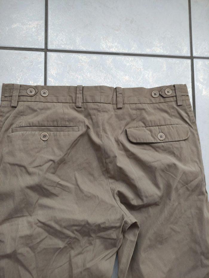 Pantalon chino beige rayures Springfield taille 40 - photo numéro 4