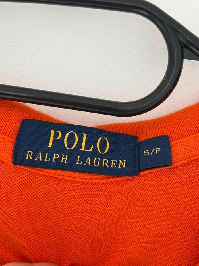 Polo cintré orange Ralph Lauren femme taille S - photo numéro 2