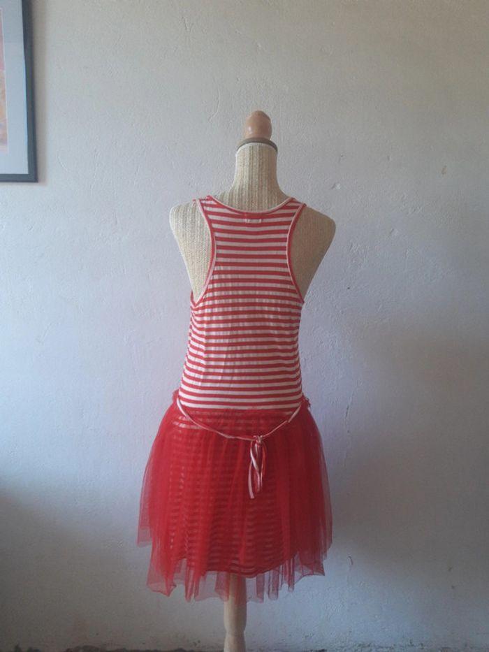 Robe vintage Rouge molly bracken marinière tulle debardeur taille unique - photo numéro 4