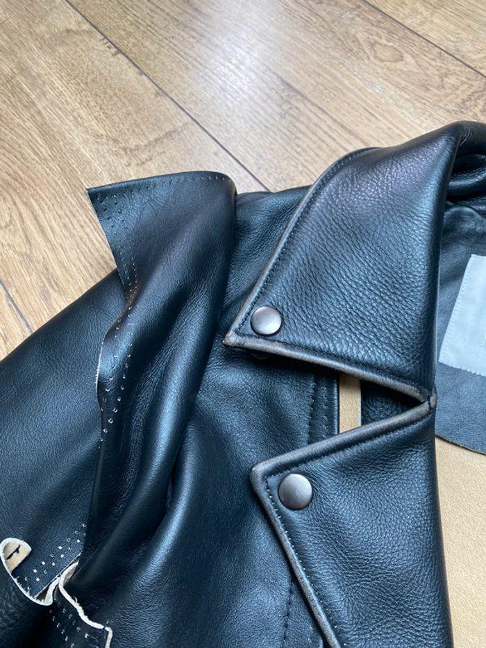 Veste en cuir perfecto noir Maison martin margiela x H&M - photo numéro 4