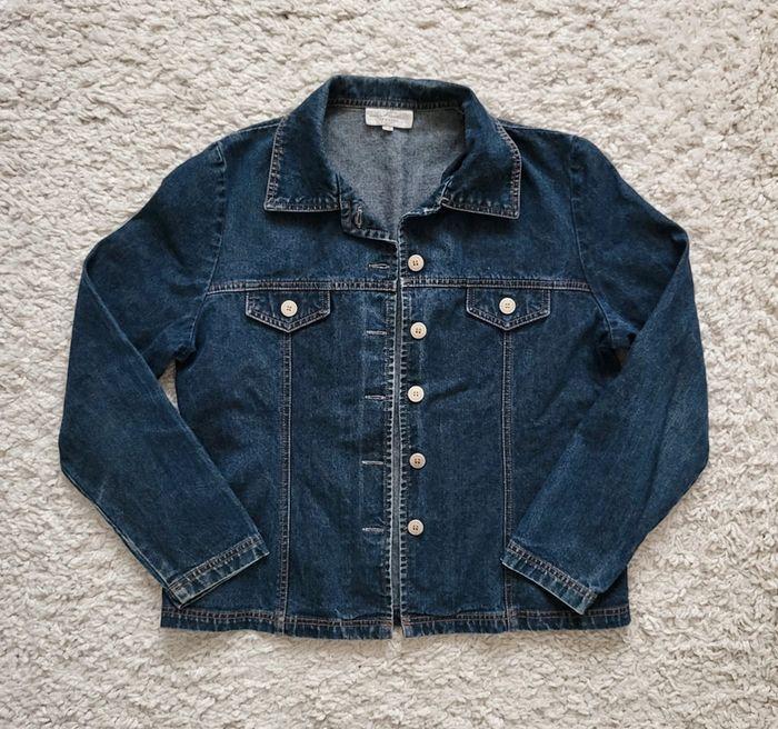 Veste en jean bleue foncée Camaïeu Taille 42 - photo numéro 1