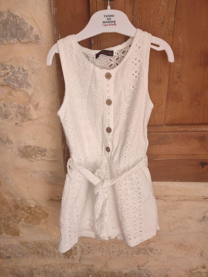 Combishort blanche broderie anglaise 4ans - photo numéro 3