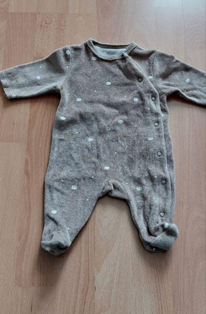 Lot de 3 pyjamas en velours pour bébé - photo numéro 2