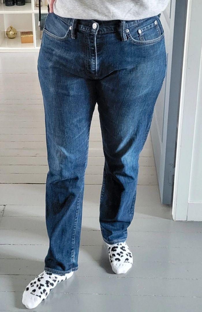 Jean droit bleu foncé Gap Taille 42 - photo numéro 18