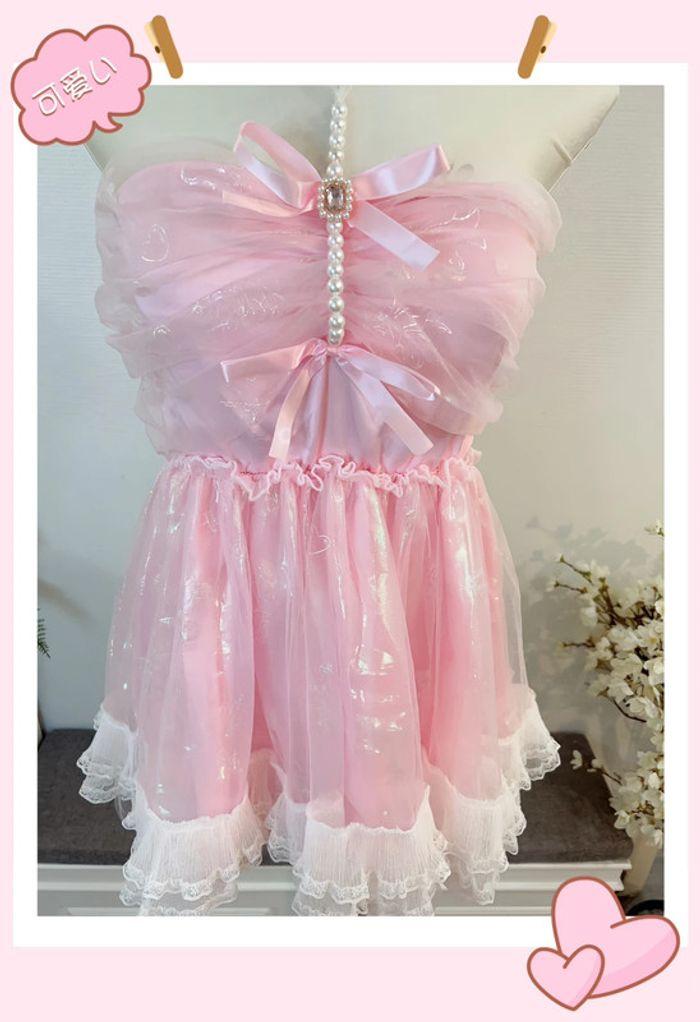 Dress Robe Pink Barbie Princess Cute Kawaii Lolita - photo numéro 4