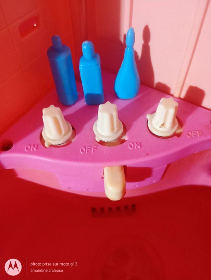 Salle de bain Douche avec socle inclus et étagère miroir Barbie zima vintage - photo numéro 5