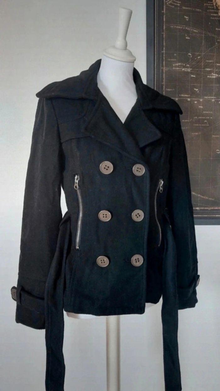 Caban trench coat noir à ceinture Blendshe Femme taille 38 - photo numéro 4