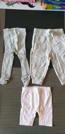 Lot collant gris pailleté, leggings, pantalon 9 mois