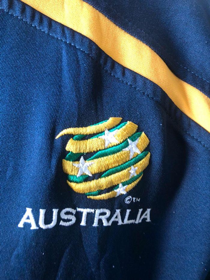 Veste Nike sport Football vintage Australia brodé & imprimé bleu marine / jaune L - photo numéro 2