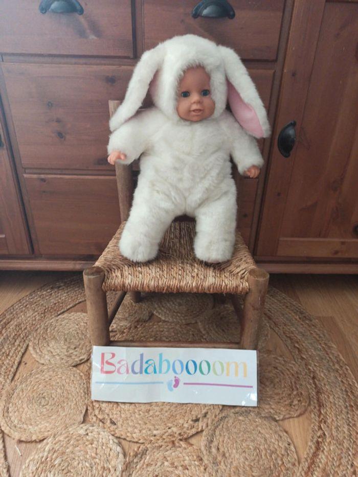 Poupon  bébé déguisement lapin 35 cm tbe - photo numéro 1