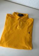 Polo manche longue Ralph Lauren jaune asymétrique taille M