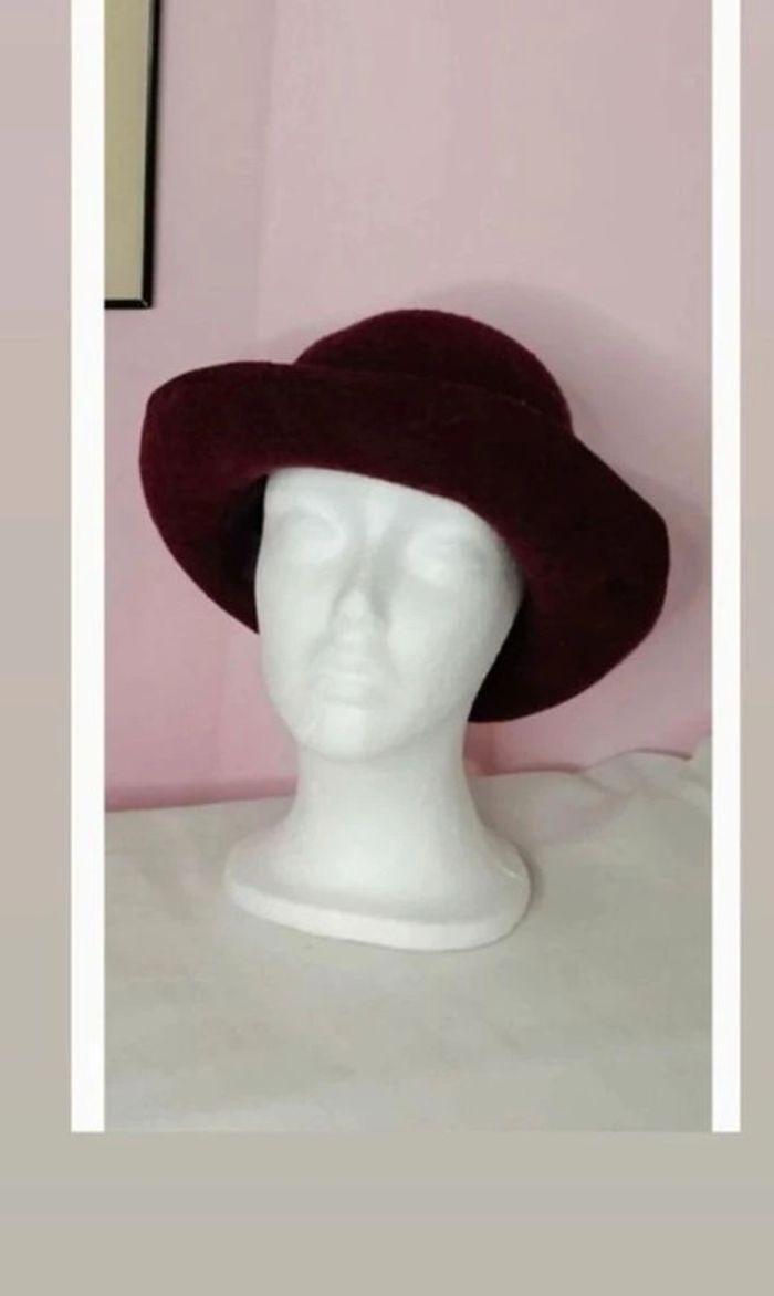 Chapeau vintage femme  bordeaux  automne hiver 💗 - photo numéro 14