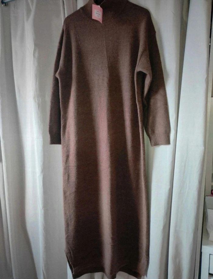 Robe pull marron - photo numéro 1