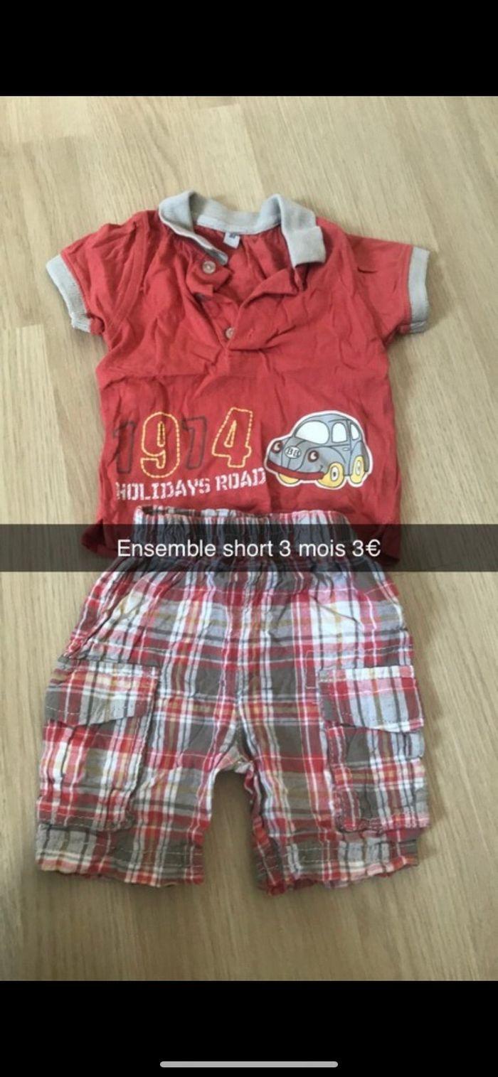 Ensemble short 3 mois