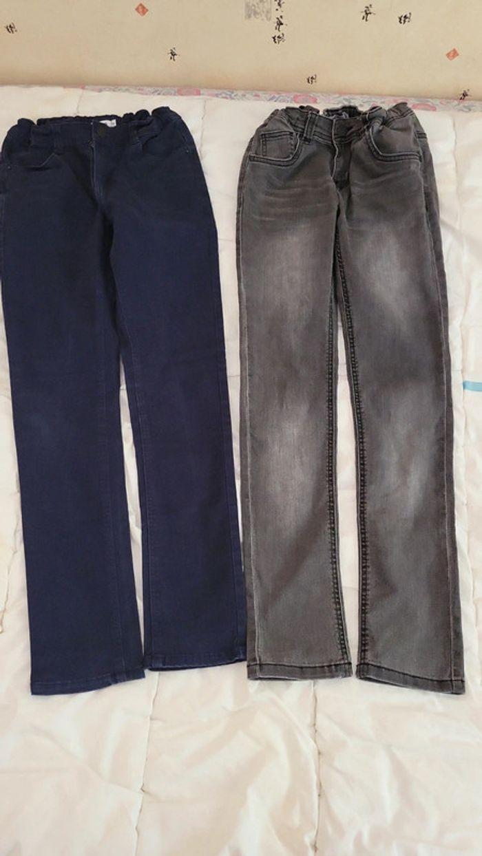 Lot de 2 Pantalons style jeans - photo numéro 1