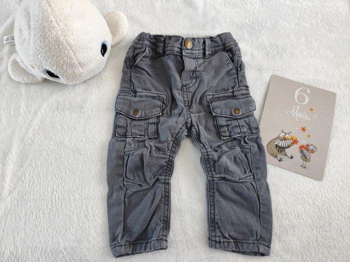 Jeans gris foncé bébé / 6Mois