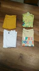 Lot de 4 t shirts manches courtes été 4 ans