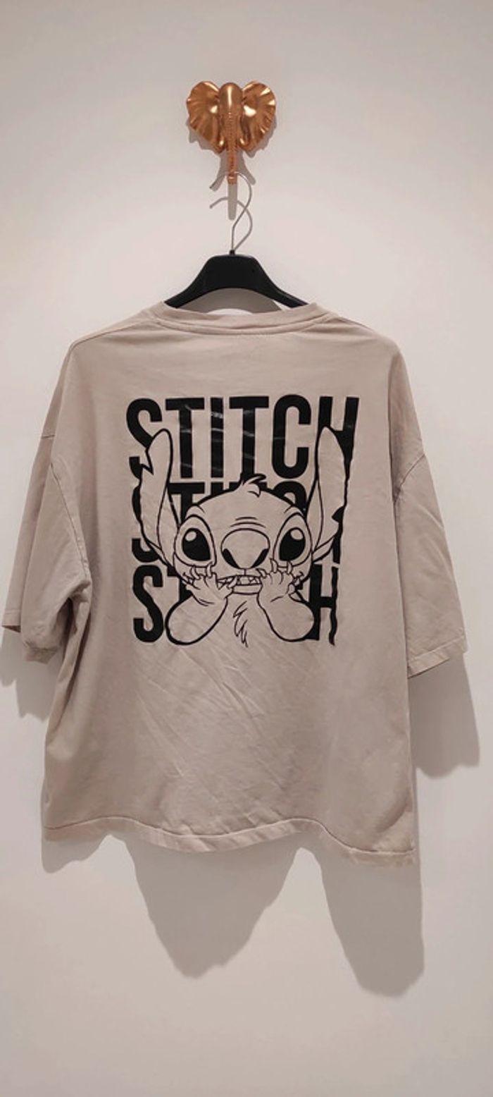 T-shirt oversize Stitch - Beige - photo numéro 2