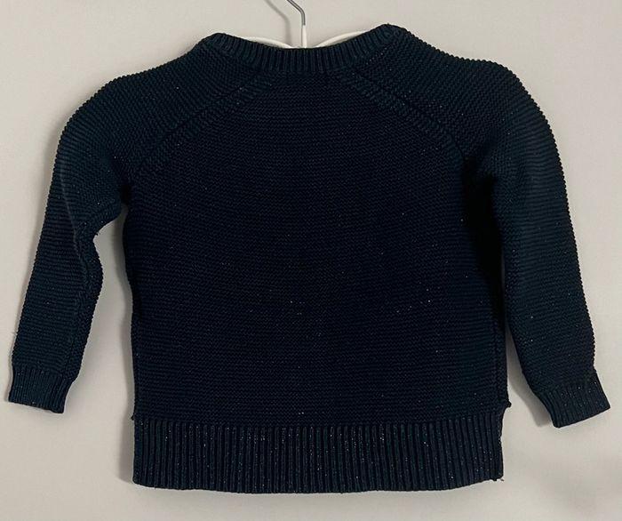 Pull Cyrillus 4 ans bleu marine - photo numéro 3