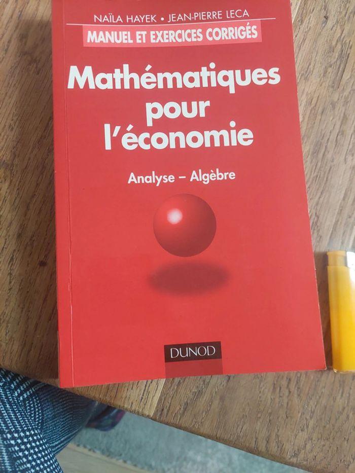 Mathématiques pour l économie - photo numéro 1