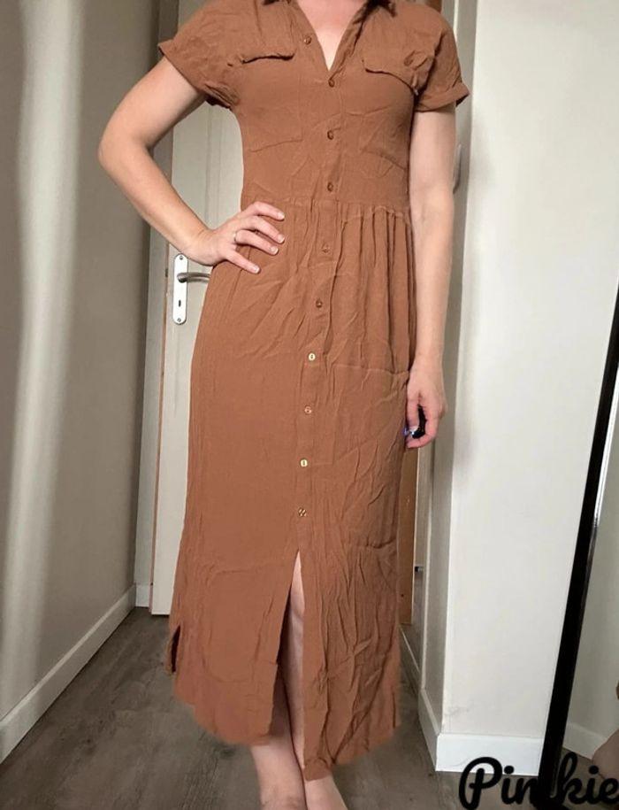 Robe chemise longue marron Pimkie taille 36/38 💖 - photo numéro 6