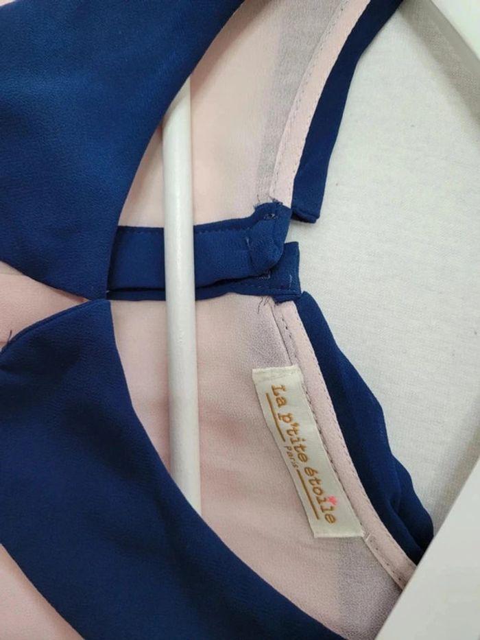 🌻 Robe taille 38 bleu marine et rose La p'tite étoile - photo numéro 4