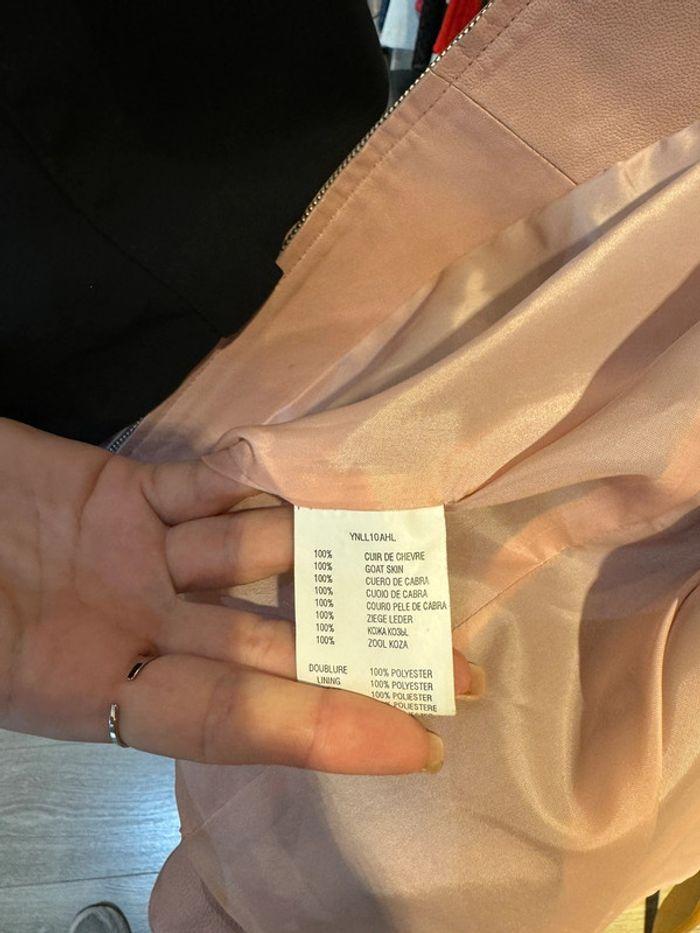 Veste Naf Naf cuir rose Taille M - photo numéro 6