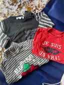 Lot trois tee shirt manches longues 18mois