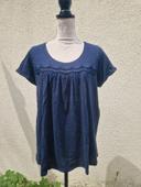 Tee shirt bleu marine broderie kiabi