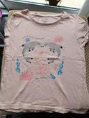 T shirt rose fille