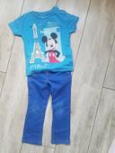 Ensemble garçon tshirt Mickey et pantalon T 3 ans