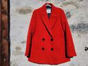 Superbe manteau caban rouge Esprit 40% laine, taille S