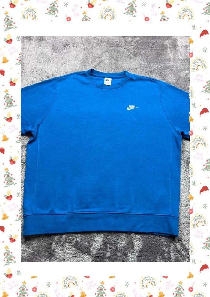 👕 Sweat à capuche Nike logo Brodé Bleu Taille XL 👕 - photo numéro 6