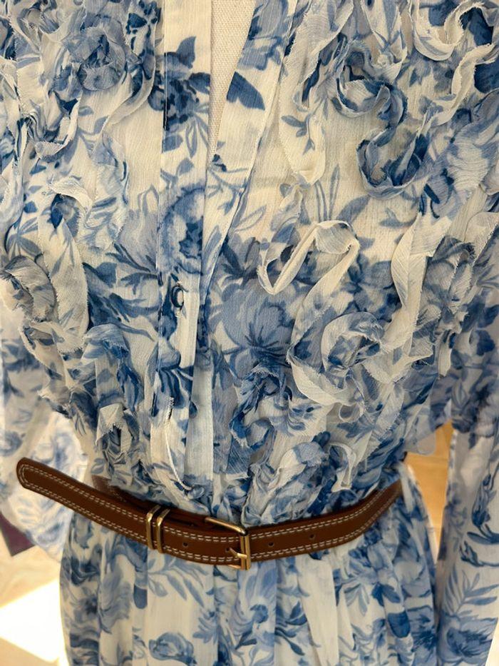 Robe longue , roses bleues - photo numéro 4