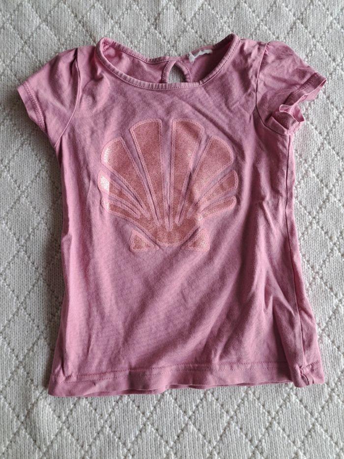 T-shirt manches courtes rose coquillage - photo numéro 2