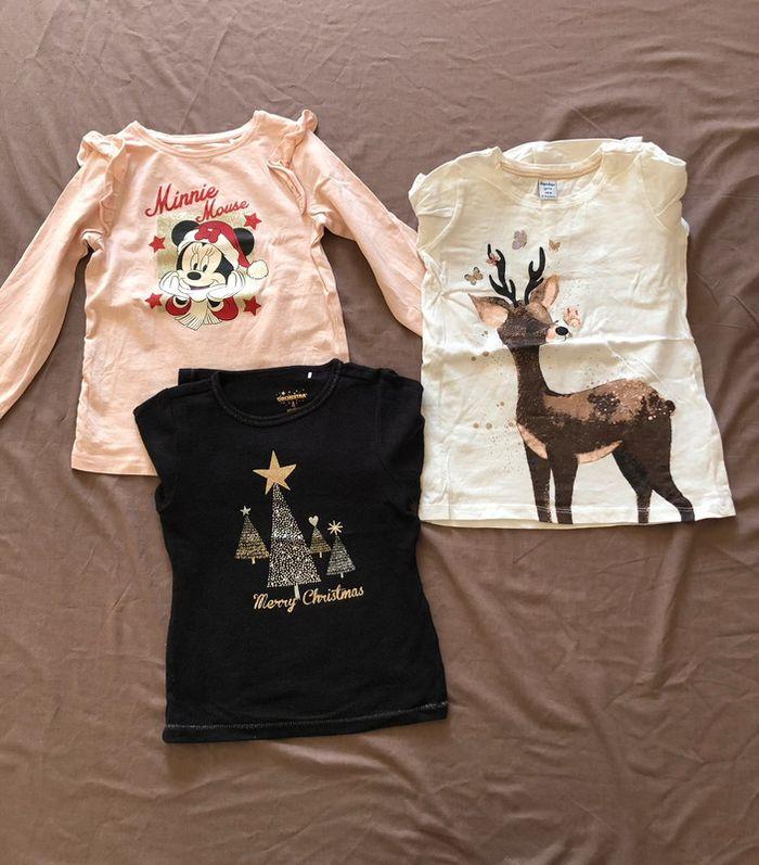 Lot de 3 hauts Noël 4 ans