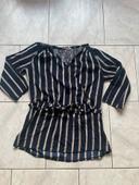 Blouse avec rayure « cache-cache » taille 36